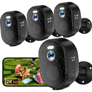 Rraycom 4Pack 5G&2.4G Security Cameras Wireless Outdoor - 2K Camera for Home Security AI Motion Detection WiFi Surveillance Indoor Camera, Color Night Vision, 2-Way Audio, Waterproof, Cloud/SD
