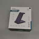 Eazpower Wireless Charger for Thick Cases of 10MM/Otterbox/Heavy Duty, 3 in 1 Charging Dock for iPhone 17 16 15 14 Pro Max, Phone Stand Charging Station for Multiple Devices for Apple Watch/AirPods (Black)