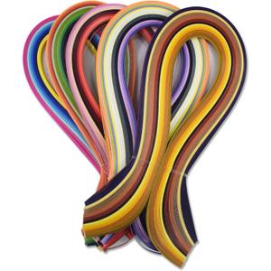 CrafTreat Multi-Coloured Quilling Paper Strips for Craft Work - 500 Quilling Strips, 3 mm, 30 cm Long - Paper Filler for Decorating Cards, Gift Bags, Picture Frames and Scrapbooking