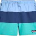 Vineyard Vines Boys' Boys' Colorblock Chappy Swim Trunks (Medium, Serenity Blue), Size Medium
