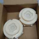 1.5" Female ABS Bulkhead Fitting, Plastic Water Tank Connector Adapter Fitting with Plugs for Outdoor rain Barrel Garden Hose Adapter Spigot kit Water Tank Gallon Drain Bucket (Set of 2)