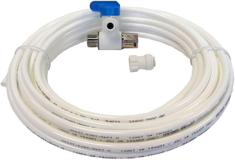 John Guest Water Supply Kit with White LLDPE Tubing, Push to Connect Plastic Plumbing Fitting, WSK-W