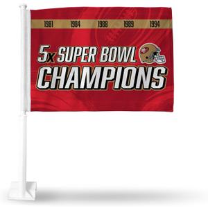 Rico Industries NFL Car Flag Double Sided Car Accessory (5x NFL Champions)