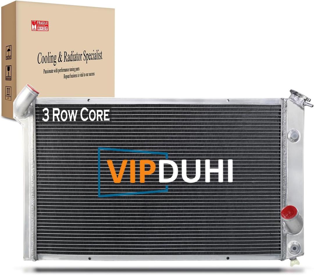 Aluminum Radiator Fit for 1973-1976 Chevy Corvette Stingray 1974 1975 5.7L 7.4L V8, 3 Row Radiators