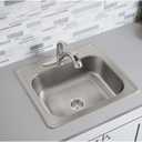 Elkay Drop-In Sink, 3 Hole, 21" x 15-3/4", Elite Satin DSE125223-1 Each