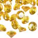 Acrylic Diamond Fake Gems Vase Filler, Babenest 240pcs 3/4 Inch Faux Diamonds Crystals Jewels for Table Scatters Wedding Party Event Arts & Crafts Birthday Decoration Favor (Gold)