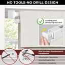 UNISHADES No Drill Top Down Bottom Up Roman Shades for Windows, 46" W x 64" H, Natural