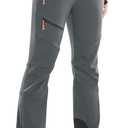 Heathyoga Women’s Snow Pants Waterproof Ski Pants for Women Snowboard Pants Women’s Hiking Pants Fleece Cargo Pants Gray, Size Medium