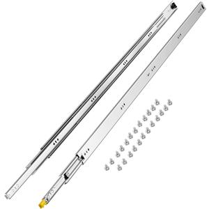 VEVOR Heavy Duty Drawer Slides 60inch, 1 Pair Locking Drawer Slides 250lbs Load Capacity, Side Mount Ball Bearing, 3-Fold Full Extension