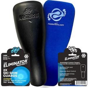 The Eliminator Ski Shin Guards for Skiing, Adult Ski Shin Guards for Skis and Snowboard Boots, Foam Pads to Reduce Discomfort, Boot Volume Reducer & Protector for Men & Women