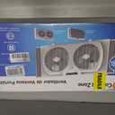 Comfort Zone Twin Window Fan with Reversible Airflow Control, 9 inch, Auto-Locking Expanders, 2 Speed Fan, Dual Fan, Exhaust, Airflow 9.84 ft/sec, Ideal for Home, Kitchen, Bedroom & Office, CZ319WT