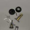 1 Side Keyed Deadbolt Lock,Single Cylinder Dead Bolt, Matte Black Round Exterior Keyed Front Entry Inside Door Deadbolt
