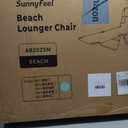 SunnyFeel Lounge Beach Chair for Adults with Face Hole, Backpack Reclining Beach Chairs Lay Flat, Sun Face Down Tanning Chair, Portable Folding Camping Cot for Outside Pool, Sunbathing, Reading, 71.85 x 21.65 x 11.42 Inches