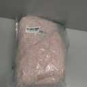 Yimobra Toilet Rugs U Shaped Washable 24x20, Ultra Soft and Water Absorbent Bath Mats, Non Slip Fluffy Shaggy Luxury Microfiber Contour Bath Rugs for Toilet, Dry Quick, Light Pink and White