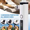 New Upgraded Dog Nail Grinder with LED Lights, 3-Speed Electric Rechargeable Pet Nail Trimmer for Small Medium Large Dogs (White)