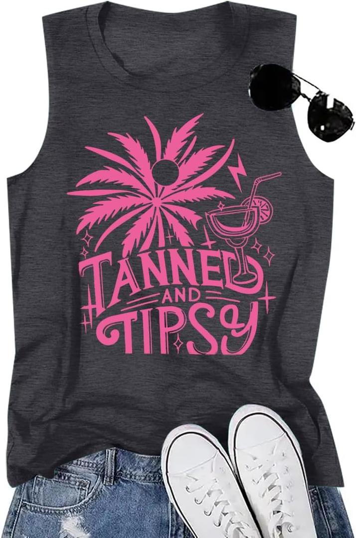 Tank Top for Women Sunset Coconut Tree Tank Beachy Party Vest Hawaiian Family Vacation Trip Sleeveless Tops (XL) Tank Top for Women Sunset Coconut Tree Tank Beachy Party Vest Hawaiian Family Vacation Trip Sleeveless Tops (XL)