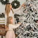 26 PCS Velvet Bows for Christmas Tree, Rustic Craft Gift Velvet Ribbon Flocked Bows for Wreaths, Doors, Garlands, Home Decor, Outdoor and Indoor (Cream)