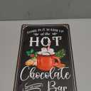 Come in and Warm up at the Hot Chocolate Bar Metal Tin Sign Christmas Sign Vintage Retro Poster for Kitchen Cafe Bar Home Christmas Wall Decor Art Winter Farmhouse Decorative 8x12 Inch