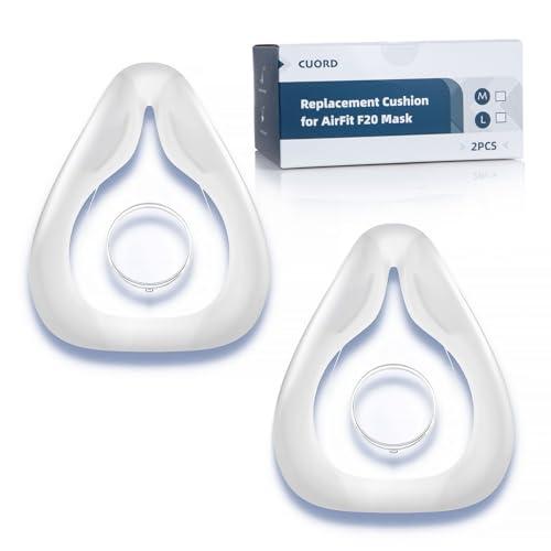 2-Pack Replacement Cushion for ResMed AirFit F20, Compatible with Original AirFit F20 Full Face Mask, Reliable Seal & Perfect Fit, Covers Nose and Mouth, Large