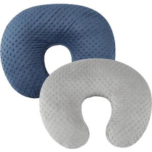 Dot Nursing Pillow Cover Set 2 Pack Nursing Pillow Slipcovers, Ultra Soft Compatible with Boppy Pillow, Standard Pillow for Baby Boy Girl Grey Navy