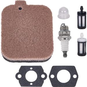 3 x BG55 Air Filter Service Kit for Compatible with Stihl BG46 BG45 BG55 BG65 BG85 BR45C SH55 SH85 Leaf Blower Replaces Parts 4229-120-1800 - with Spark Plug Fuel Filter Gasket Kit