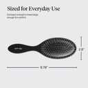 Kitsch Recycled Plastic Wet/Dry Hair Brush, Detangling Tool for Curly or Straight Styles, Brush for Tangled Strands, Flexible Hairbrush Bristles, Brushes for Women & Men, Adults & Kids - Flexi Black