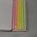 10 Inch Cream Spiral Taper Candles for Home Decoration, 12 Pack Candy-Color Candlesticks for Dinner Party Wedding Holiday