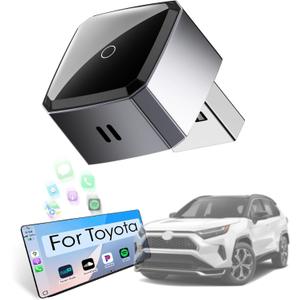 Wireless Carplay Adapter for iPhone, Convert Wired to Apple Carplay Wireless Adapter, Mini Size, Plug and Play, Connection Stable No Delay Car Play for Toyota Specific Models