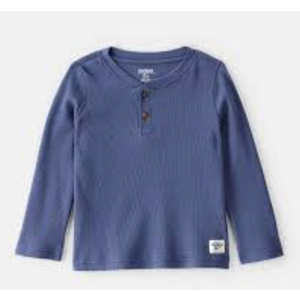 Oshkosh Toddler Boy Long-Sleeve Henley T-Shirt - Blu 3T