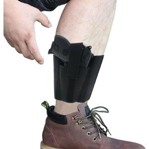 CREATRILL Ankle Holster with Padding for Concealed Carry with Elastic Secure Strap Pistol Concealment for Women Men Fits for Small to Medium Frame Pistols and Revolvor, Black (Classical)