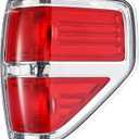 Boine Compatible With 2009 2010 2011 2012 2013 2014 Ford F150 F-150 Right Passenger Side Tail Light Housing - Chrome trim