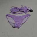 ZAFUL Women High Cut Bikini Sets String Sexy Swimsuit Two Piece Underwire Bathing Suit Brazilian Cheeky Cut Out Cute Swimwear (Large, Purple)
