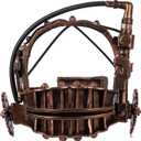 Trap Helmet Horror Halloween Cosplay Helmets for Decoration Collection Bronze Resin