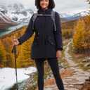 ANOTHER CHOICE Women's Hooded Winter Coat Waterproof Warm FLeece Lined Winter Parka Coat (Black, S)