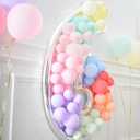 Skywin Large Numbers for Party Decor - 65 Inch Giant Number Eight Balloon Frame, Birthday Numbers (Silver) (Six)