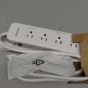 Remote Control Power Strip with 3 USB Surge Protector Power Strip with 3 RF Controlled Outlets, 5ft Extension Cord, 15A/1875W Remote Control Outlet for Household and Workstation Appliances