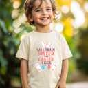 Happy Easter Shirts for Boys GirlsToddler Easter Shirt Bunny Egg Hunt Tee Kids Digger Tractor 2T-8T (4-5T, Sister)