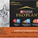 Purina Pro Plan High Protein Cat Food Complete Essentials Wet Cat Food Seafood Favorites Variety Pack 3 Ounce (Pack of 24) (EXP 12/25/27)