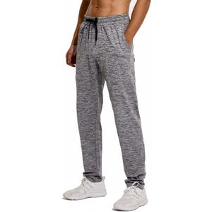 HODOSPORTS 32"/34"/36"/38"/40" Inseam Tall Mens Sweatpants Zipper Pocket Extra Tall Joggers Workout Pants (Large, Light Hemp Grey)