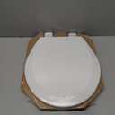 Bemis 500TTT Durable Wood Toilet Seat, Secure Hinges Stay Tight, Made in USA, Round, White