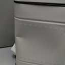 CEROELDA Small Trash Can with Lid-5L/1.3 Gal, Stainless Steel Outdoor Dog Poop Garbage Can-Farmhouse Retro Metal Waste Bin w/Step Pedal for Bathroom Bedroom Office-Soft Close-White