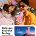 CANSHN Magnetic Compatible with iPhone 14 Pro Max Case [Translucent Matte] [Compatible with Magsafe] Slim Thin Shockproof Protective Bumper Cover Phone Case 6.7 Inch - Pink