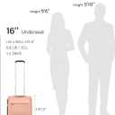 Hanke 16 Inch Underseat Carry On Luggage with Wheels Small Suitcase Softside Luggage Bags for Travel Lightweight Suitcases with Wheels Travel Luggage Personal Item for Men and Women(Pink)
