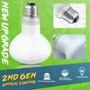 LUCKY HERP 2 Pack Reptile Heat Lamp Bulbs 75W (2nd Gen), Basking Light Bulb for Reptiles & Amphibians, Simulated Natural Sunlight Terrarium Heat Lamps for Bearded Dragon, Lizard, Turtle, Tortoise