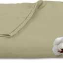 Royale Linens 300 Thread Count 100% Long Staple Combed Cotton Flat Sheet - Super Soft - Top Sheets - Queen Flat Sheet Sold Separately - Breathable, Cool & Crisp Percale Sheets Only (Queen, Sage Green)