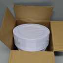 bUCLA 100Pieces White Plastic Plates - 6.25inch Disposable Plastic Appetizer/Small Cake/Salad/Dessert Plates Premium Hard, Ideal for Weddings& Parties
