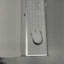 Wireless Keyboard and Mouse Combo - Full Size Slim Thin Wireless Keyboard Mouse with Numeric Keypad 2.4G Stable Connection Adjustable DPI (White & Silver)