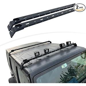 Steel Maximum Load 300 lbs Roof Rack Bars Kayak Cargo Carriers Crossbar roof Rack Compatible with Jeep Wrangler JK JL Gladiator JT 2007-2024 (4 Door Hard Top)