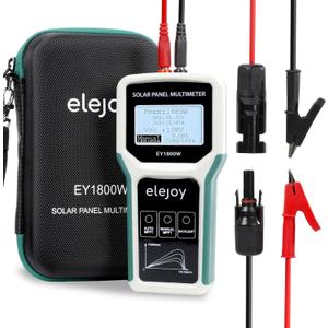 1800W Solar Panel Tester MPPT Photovoltaic Multimeter & Watt Meter Smart Portable Tool for Solar PV Panel Data & Troubleshoot Measures Power Output Performance and Open Circuit Voltage