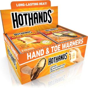 HotHands Hand & Toe Warmers - Long Lasting Safe Natural Odorless Air Activated - 24 Pair Hand & 8 Pair Toe